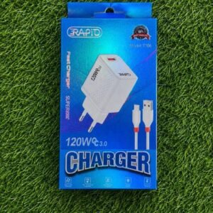 RAPID 120W QC 3.0 Fast Charger with Cable