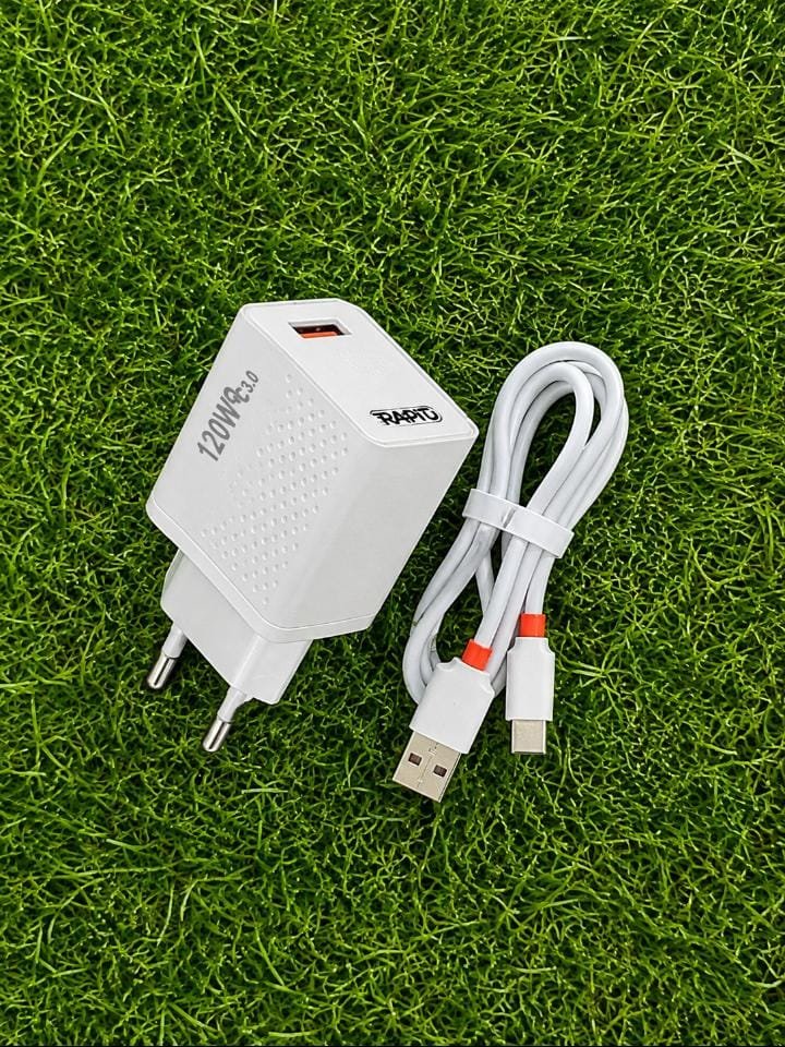 RAPID 120W QC 3.0 Fast Charger with Cable - Image 3