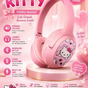 Hello Kitty 838F Wireless Bluetooth Headset â Pink