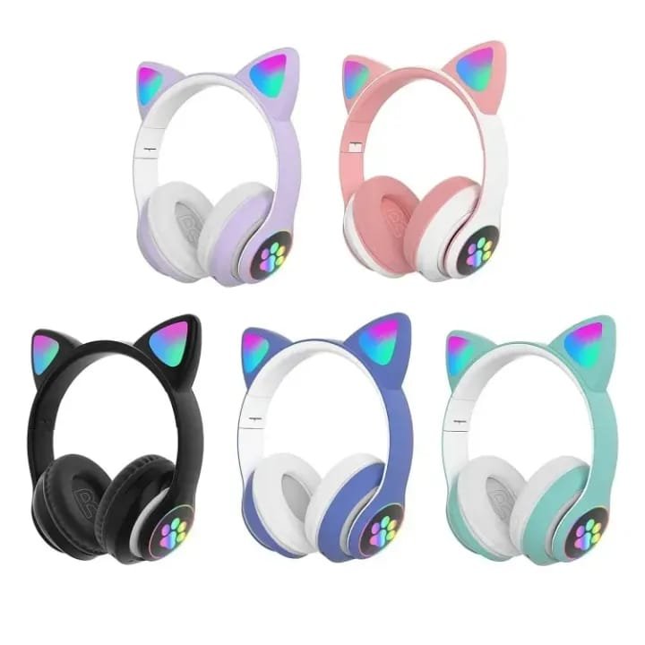 STN-28 RGB Cat Ear Wireless Headphones π§β¨ - Image 4