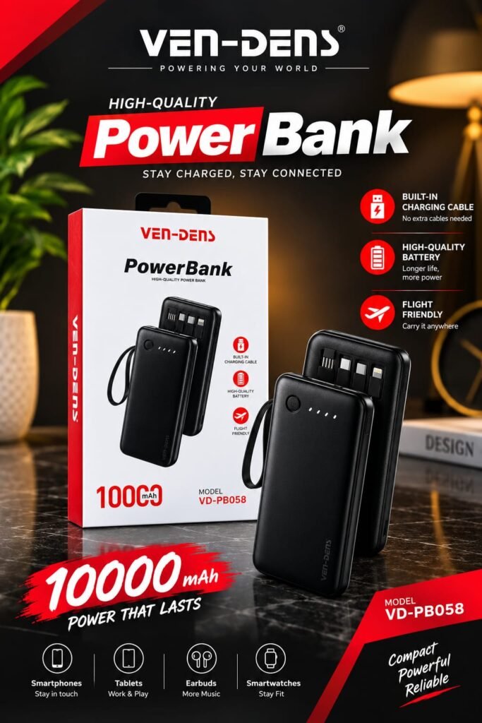 VEN-DENS VD-PB058 10000mAh Power Bank